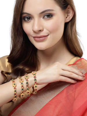 Sukkhi Alloy Gold-plated Bangle Set(Pack of 4)