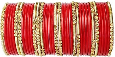 Shikhashringar Glass Bangle Set(Pack of 10)
