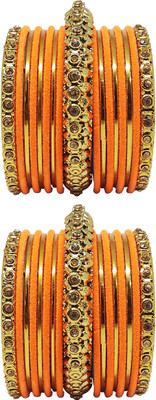 Anahat collection Metal, Fabric Bangle Set(Pack of 34)
