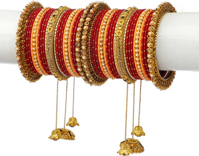 ZINEKA Metal Zircon Gold-plated Chudas(Pack of 46)
