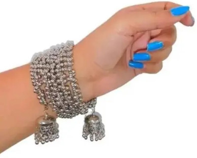 PRASUB Alloy Beads Silver Coated Bangle