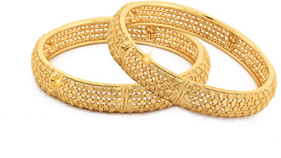 VIVASTRI Alloy Gold-plated Bangle(Pack of 2)