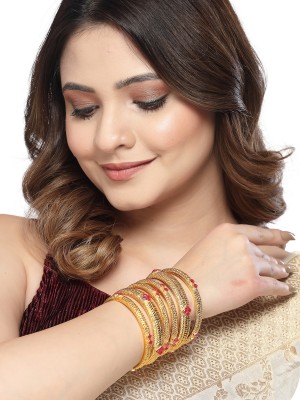 Sukkhi Alloy Gold-plated Bangle Set(Pack of 6)