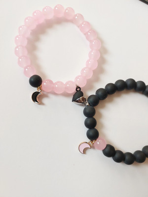 Agatesvibe Stone, Crystal, Glass Beads, Crystal Bracelet(Pack of 2)