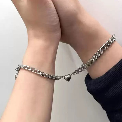 Faizam Collection Alloy Silver Bracelet(Pack of 2)