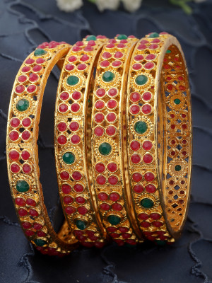 Sukkhi Alloy Gold-plated Bangle Set(Pack of 4)