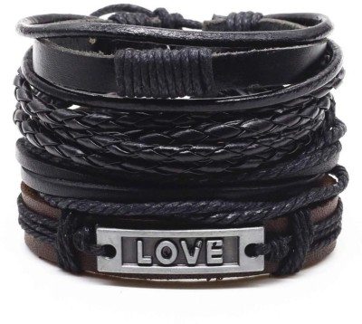 LAVITRA Leather Bracelet(Pack of 4)