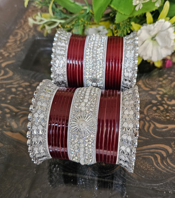 Mehpriye Alloy Beads Silver Chudas(Pack of 10)