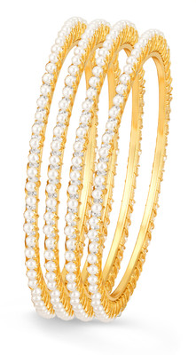 Sukkhi Copper Pearl Gold-plated Bangle(Pack of 4)