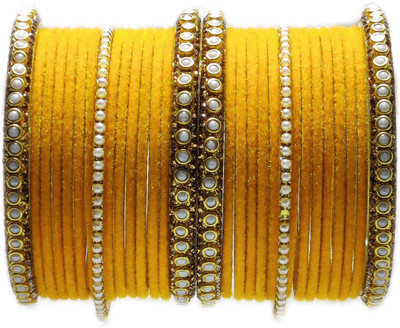 Ammoli Metal Beads Bangle Set(Pack of 10)