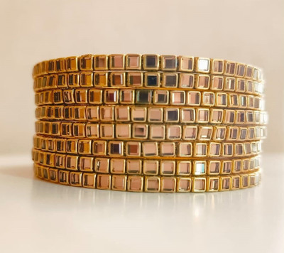 Navodha Creations Brass Bangle Set(Pack of 8)