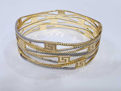 ZEYRA Info Metal Bangle Set(Pack of 4)