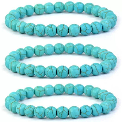 SUKHAD Stone Turquoise Bracelet(Pack of 3)