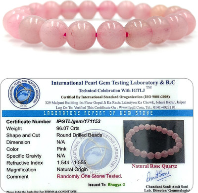BHAGYA G Rose Quartz Crystal Bracelet