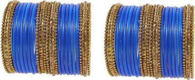 Suhagan Glass Zircon Bangle Set(Pack of 48)