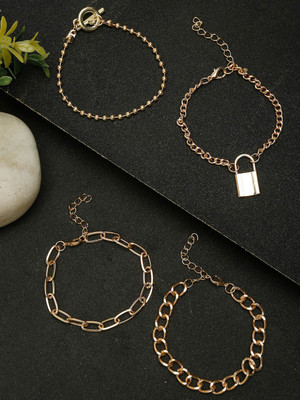 Divastri Alloy Gold-plated Bracelet(Pack of 4)