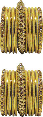 Anahat collection Metal, Fabric Bangle Set(Pack of 34)