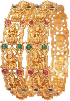 Atulya Alloy Gold-plated Bangle(Pack of 2)