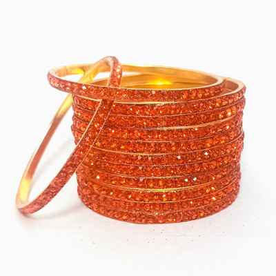 AAHANA Brass Brass Bangle Set(Pack of 12)