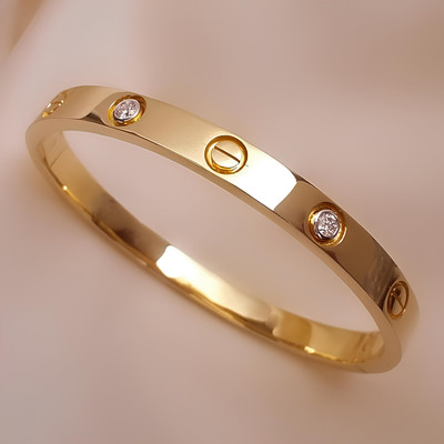 Karishma Kreations Alloy Cubic Zirconia Gold-plated Bracelet