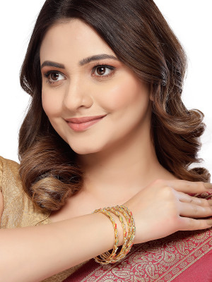 Sukkhi Alloy Gold-plated Bangle Set(Pack of 4)
