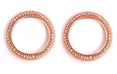navjai Metal Beads Bangle Set(Pack of 2)