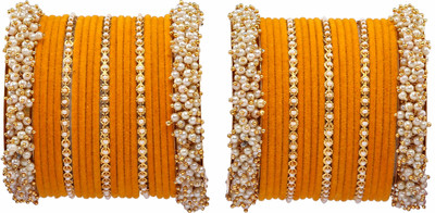 Amika Metal Beads Gold-plated Bangle Set(Pack of 42)