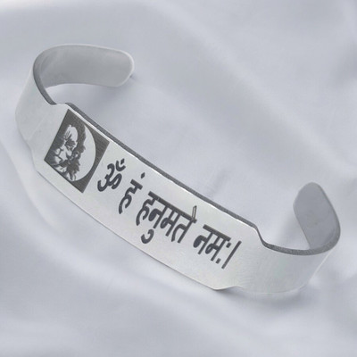 Shiv Jagdamba Stainless Steel Sterling Silver Kada