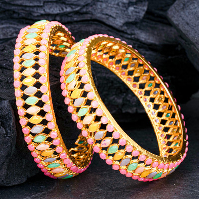 Sukkhi Alloy Gold-plated Bangle Set(Pack of 2)