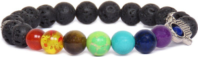 SUKHAD Stone Amber, Crystal, Turquoise, Quartz Bracelet(Pack of 2)