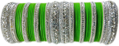 Ammoli Shell Cubic Zirconia Bangle Set(Pack of 10)