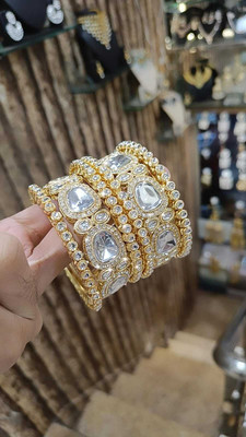 vkat Alloy Pearl Gold-plated Kada(Pack of 6)