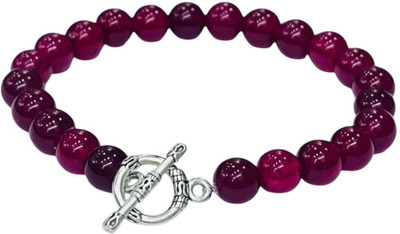 NM GEMS AND JEWELS Crystal Beads, Ruby Bracelet