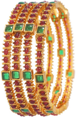 Atulya Alloy Gold-plated Bangle(Pack of 4)