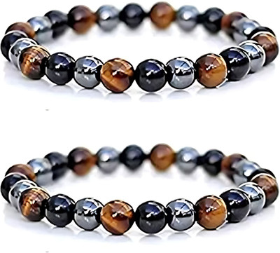 SUKHAD Stone Beads, Tourmaline, Quartz Bracelet(Pack of 2)
