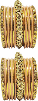 Anahat collection Metal, Fabric Bangle Set(Pack of 34)