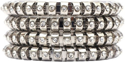 Shivarth Metal Zircon Kada(Pack of 4)