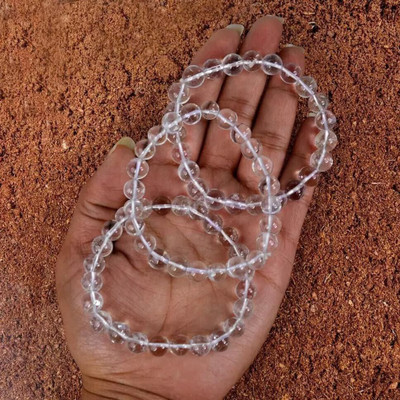 SUKHAD Stone, Crystal Quartz Bracelet(Pack of 3)