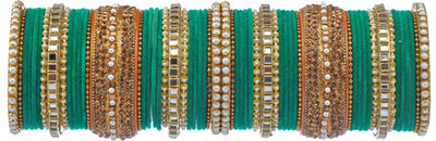 RENOY Metal Crystal Bangle Set(Pack of 58)