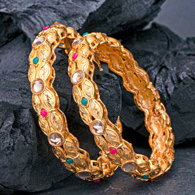 Sukkhi Alloy Gold-plated Bangle Set(Pack of 2)