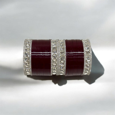 Anmay traders Plastic Zircon Silver Chudas