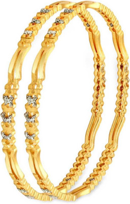 VIVASTRI Alloy Gold-plated Bangle(Pack of 2)