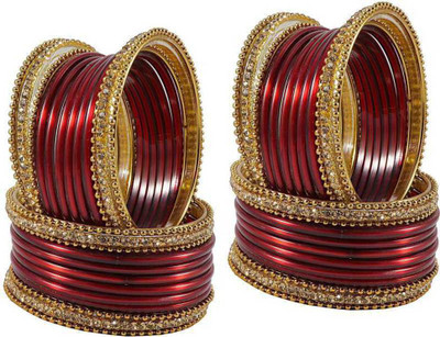 DURGANSH Glass Zircon Bangle Set(Pack of 48)