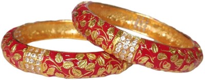 V FASHION JEWELLERY Metal Gold-plated Bangle(Pack of 2)