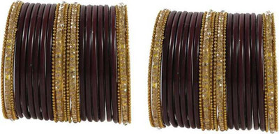 Suhagan Glass Zircon Bangle Set(Pack of 48)