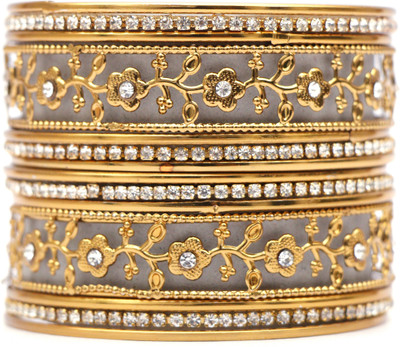Honbon Alloy Cubic Zirconia Gold-plated Bangle Set(Pack of 18)