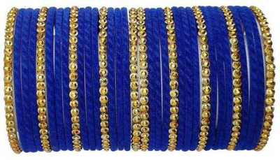 RADHA MOHAN EMPIRE Fabric, Glass Bangle Set(Pack of 34)