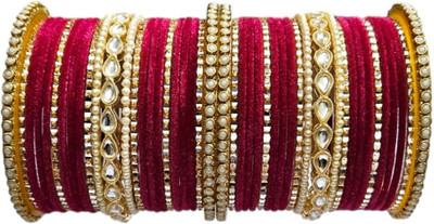 TBK Brass, Alloy Gold-plated Bangle Set(Pack of 10)