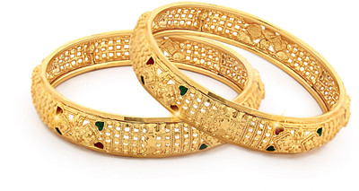 VIVASTRI Alloy Gold-plated Bangle(Pack of 2)