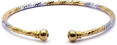 zebisco Brass, Stainless Steel Zircon Silver Coated, Gold-plated Kada